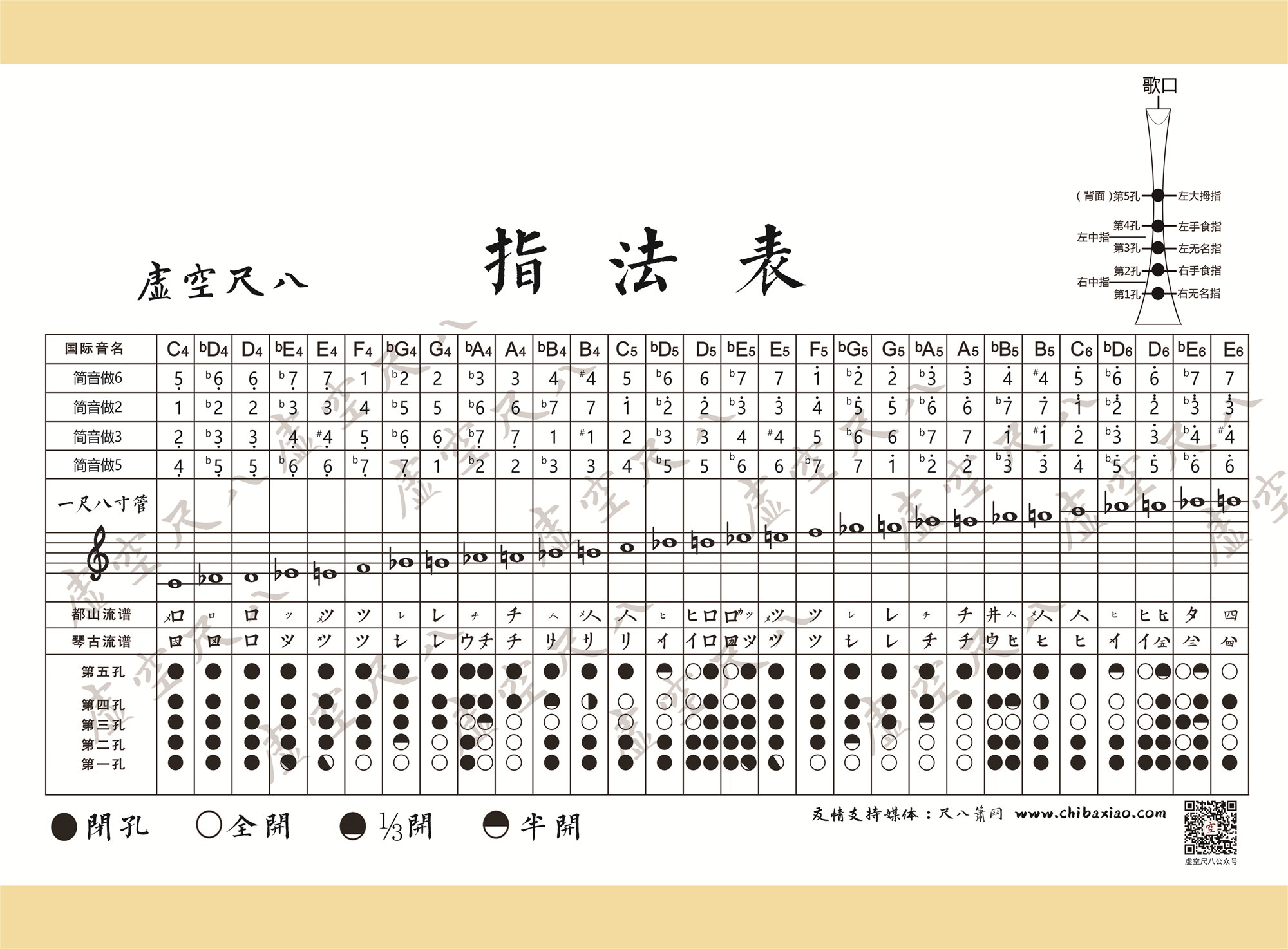 尺八 ２.０尺 高級合竹曲管-